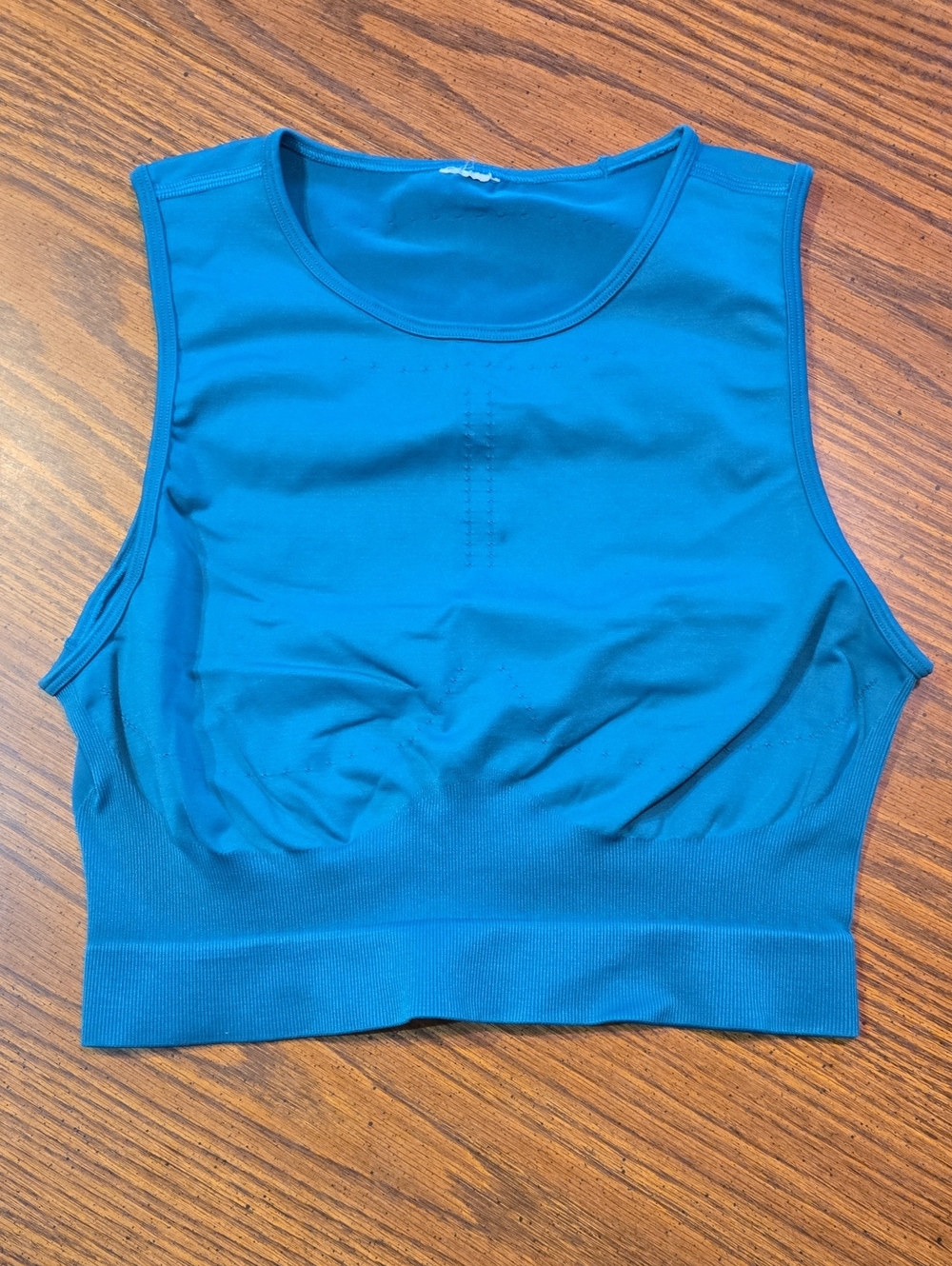 Gymshark Women's Seamless Crop Tank Top - Teal Blue